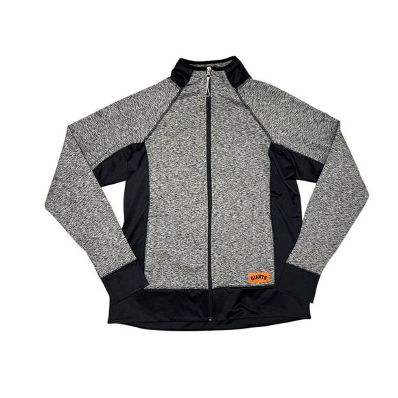 G-III 4her MLB Women’s Medium San Francisco Giants Jacket Full Zip Gray Black - Picture 1 of 7